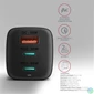 Kép 2/7 - Axagon ACU-DPQ65 GaN USB-A + 2xUSB-C PD3.0/QC4+/PPS/Apple 65W hálózati töltő