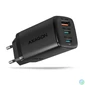 Kép 1/7 - Axagon ACU-DPQ65 GaN USB-A + 2xUSB-C PD3.0/QC4+/PPS/Apple 65W hálózati töltő