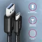 Kép 4/4 - Axagon BUCM3-AM10AB USB-C 3.2 Gen 1 -  USB-A 1 m fekete kábel
