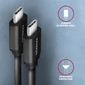 Kép 5/6 - Axagon BUCM-CM10TB Twister USB-C 2.0 - USB-C 0,6 m fekete csavart kábel