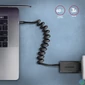 Kép 6/6 - Axagon BUCM-CM10TB Twister USB-C 2.0 - USB-C 0,6 m fekete csavart kábel