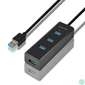 Kép 3/6 - Axagon HUE-S2BL 4 portos USB3.0 gyorstöltő hosszú kábeles HUB