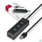 Kép 6/6 - Axagon HUE-S2BL 4 portos USB3.0 gyorstöltő hosszú kábeles HUB