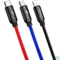 Kép 4/4 - Baseus 3,5A 1,2m USB-A - Lightning/Type-C/MicroUSB tricolor harisnyázott háromágú kábel