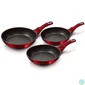 Kép 2/3 - Berlinger Haus BH/1288NF Metallic Line Burgundy Edition 3 részes serpenyő szett