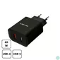 Kép 1/3 - Cellect MTCB-PD20W-BK 20W USB A/USB C fekete hálózati gyorstöltő adapter