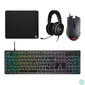 Kép 1/5 - Corsair CH-9226F65-NA 4in1 vezetékes fekete gamer billentyűzet + egér + fejhallgató + egérpad