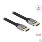 Kép 3/4 - Delock 83997 3m Ultra nagy sebességű HDMI 48Gbps 8K 60Hz szürke kábel
