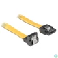 Kép 2/2 - Delock 82474 SATA sárga lefele / egyenes csatl. (fémlappal) 30 cm összekötő kábel