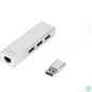 Kép 1/3 - DIGITUS USB 3.0 Gigabit Ethernet adapter + 3 portos USB HUB
