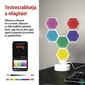 Kép 4/12 - Emos GoSmart Hexagon fehér, 6 részből álló, RGBIC dimmelhető, WiFi LED asztali lámpa