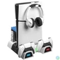 Kép 1/8 - Froggiex FX-P5-C4-W PS5/PS5 Slim multifunkciós ventilátoros állvány + headset tartó