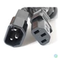 Kép 1/5 - Gembird PC-189-VDE-3M C14 - C13 M/F 3m fekete tápkábel