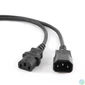 Kép 3/5 - Gembird PC-189-VDE-3M C14 - C13 M/F 3m fekete tápkábel