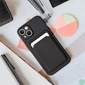 Kép 3/5 - Haffner PT-6841 Apple iPhone 15 Card Case fekete szilikon hátlap kártyatartóval