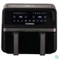 Kép 1/3 - Hausberg HB-2373NG 2200-2400W dupla kosaras fekete 8,4 L forrólevegős sütő (air fryer/airfryer)