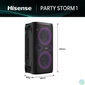 Kép 6/10 - Hisense Party Storm1 300W Bluetooth party hangszóró + 2 mikrofon