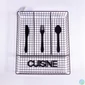 Kép 2/2 - IRIS KT-210 CUISINE fémrácsos evőeszköztartó 32cmx26cmx4.5cm