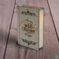 Kép 3/4 - Iris Karácsonyi könyv mintás 23x16x4,5cm/meleg fehér LED-es fa fénydekoráció