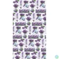 Kép 1/5 - IRIS tekercses csomagoló papír, levendula, különböző mintákkal, 200x70cm, 60g/m2