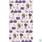 Kép 5/5 - IRIS tekercses csomagoló papír, levendula, különböző mintákkal, 200x70cm, 60g/m2