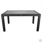 Kép 1/3 - IRIS GF-220A ECO antracit műanyag kerti asztal rattan üveglappal 90x150cm