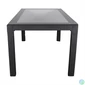 Kép 3/3 - IRIS GF-220A ECO antracit műanyag kerti asztal rattan üveglappal 90x150cm