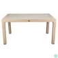 Kép 2/3 - IRIS GF-810C ORIGINAL CAPPUCCINO műanyag kerti asztal rattan üveglappal 90x150cm