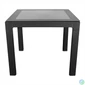 Kép 2/3 - IRIS GF-820A ORIGINAL antracit műanyag kerti asztal rattan üveglappal 90x90cm