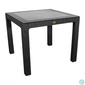 Kép 3/3 - IRIS GF-820A ORIGINAL antracit műanyag kerti asztal rattan üveglappal 90x90cm