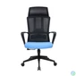 Kép 1/5 - IRISOffice Astra kék/fekete ergonómikus, szövet-hálós irodai forgószék fej és háttámasszal