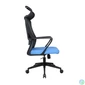 Kép 3/5 - IRISOffice Astra kék/fekete ergonómikus, szövet-hálós irodai forgószék fej és háttámasszal
