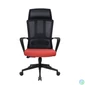 Kép 1/4 - IRISOffice Astra narancs/fekete ergonómikus, szövet-hálós irodai forgószék fej és háttámasszal