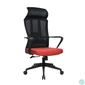 Kép 2/4 - IRISOffice Astra narancs/fekete ergonómikus, szövet-hálós irodai forgószék fej és háttámasszal