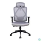 Kép 1/4 - IRISOffice Eclipse szürke ergonómikus, szövet-hálós irodai forgószék fej és háttámasszal