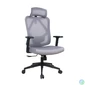 Kép 2/4 - IRISOffice Eclipse szürke ergonómikus, szövet-hálós irodai forgószék fej és háttámasszal