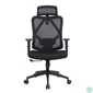 Kép 1/4 - IRISOffice Eclipse fekete ergonómikus, szövet-hálós irodai forgószék fej és háttámasszal