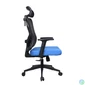Kép 3/5 - IRISOffice Eclipse kék/fekete ergonómikus, szövet-hálós irodai forgószék fej és háttámasszal