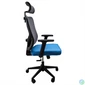 Kép 3/4 - IRISOffice Eclipse kék/szürke ergonómikus, szövet-hálós irodai forgószék fej és háttámasszal