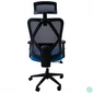 Kép 4/4 - IRISOffice Eclipse kék/szürke ergonómikus, szövet-hálós irodai forgószék fej és háttámasszal