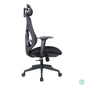 Kép 3/5 - IRISOffice Mirage fekete ergonómikus, szövet-hálós irodai forgószék fej és háttámasszal