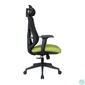 Kép 3/5 - IRISOffice Mirage zöld/fekete ergonómikus,  szövet-hálós irodai forgószék fej és háttámasszal