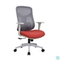 Kép 2/5 - IRISOffice Avalon narancs/szürke ergonómikus, szövet-hálós irodai forgószék háttámasszal