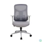 Kép 1/5 - IRISOffice Avalon szürke/fekete ergonómikus, szövet-hálós irodai forgószék háttámasszal