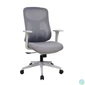Kép 2/5 - IRISOffice Avalon szürke/fekete ergonómikus, szövet-hálós irodai forgószék háttámasszal