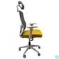 Kép 3/4 - IRISOffice Aurora sárga/szürke ergonómikus, szövet-hálós irodai forgószék fej és háttámasszal