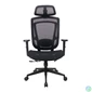Kép 1/5 - IRISOffice Nimbus fekete ergonómikus, szövet-hálós irodai forgószék fej és háttámasszal