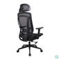 Kép 4/5 - IRISOffice Nimbus fekete ergonómikus, szövet-hálós irodai forgószék fej és háttámasszal