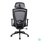 Kép 5/5 - IRISOffice Nimbus fekete ergonómikus, szövet-hálós irodai forgószék fej és háttámasszal