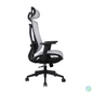 Kép 3/4 - IRISOffice Nimbus szürke ergonómikus, szövet-hálós irodai forgószék fej és háttámasszal